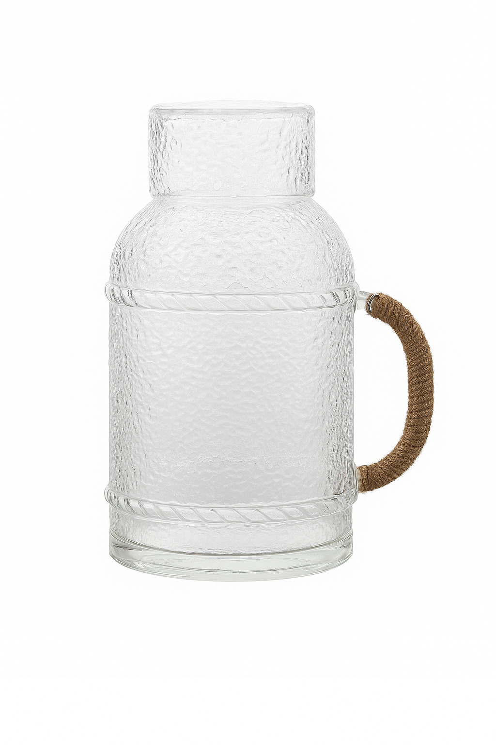 Bouilloire en verre avec tasses style minimaliste