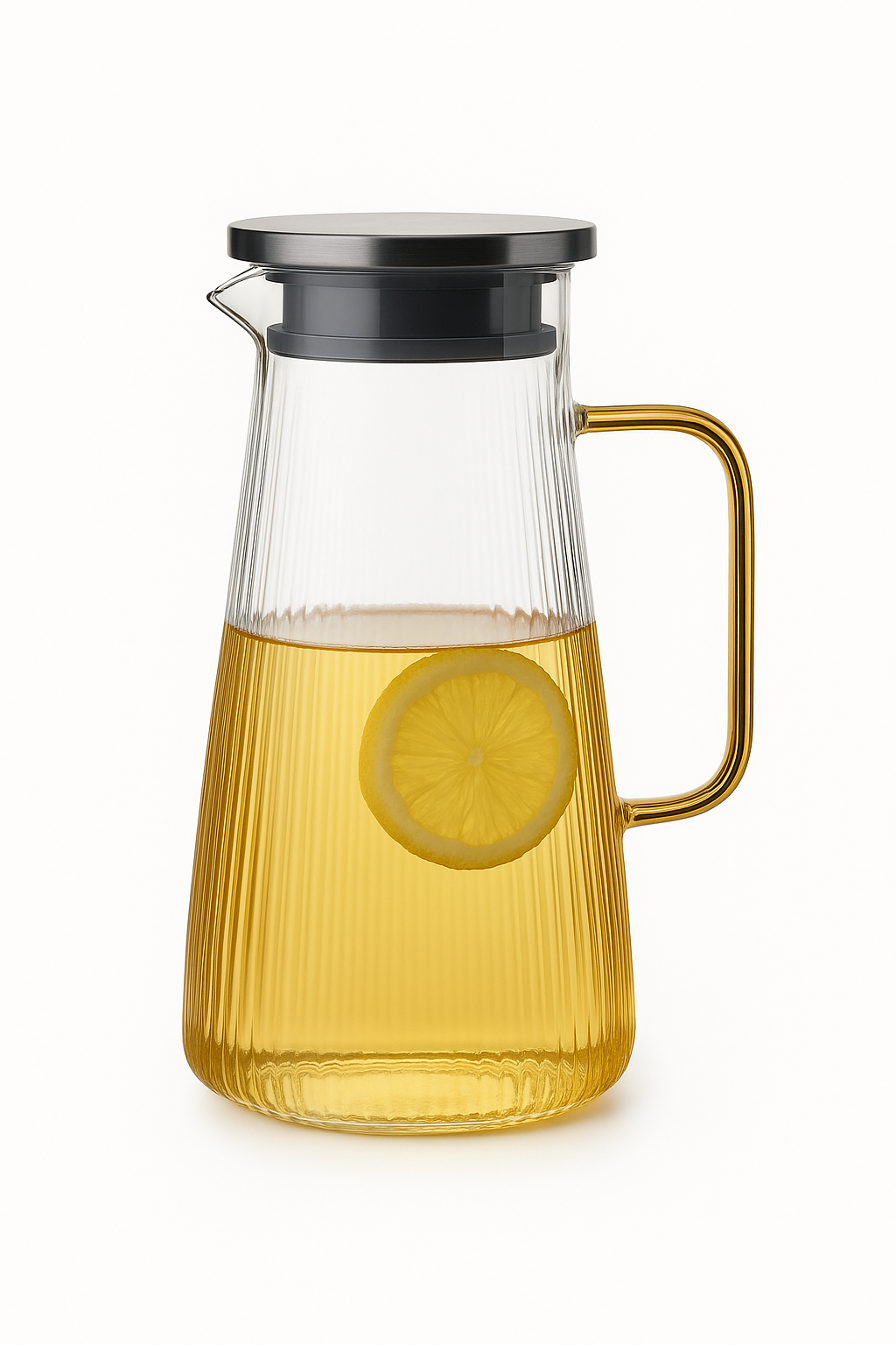 Bouilloire en verre transparent avec poignée résistante chaleur