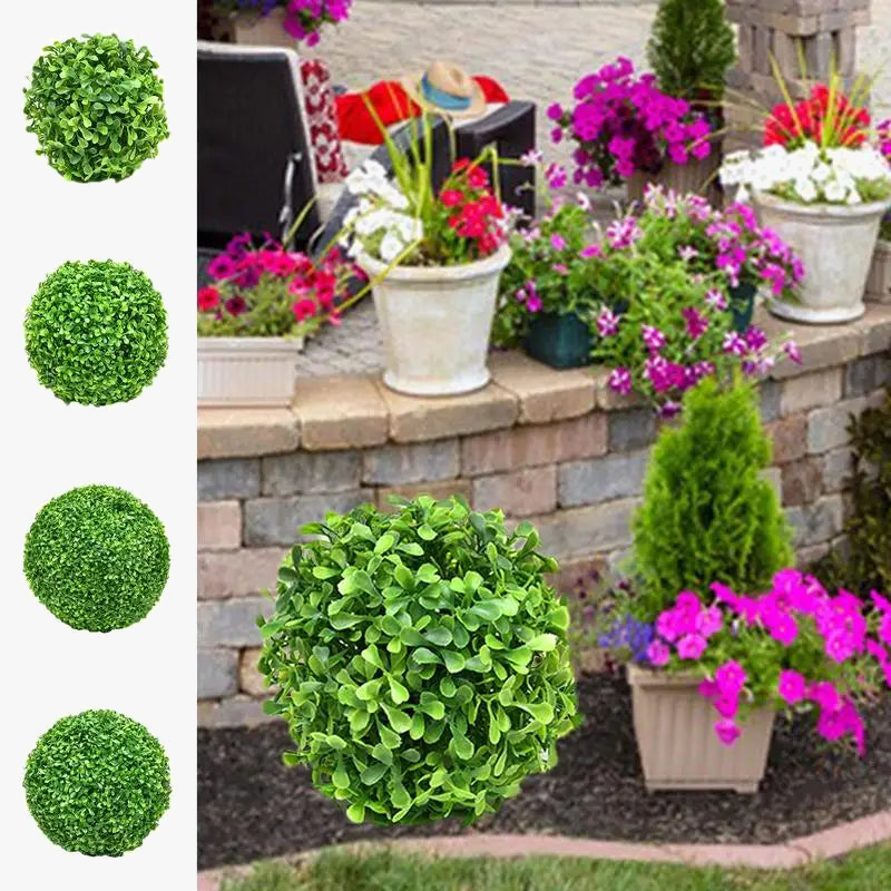boule de topiaire artificielle pour décoration de jardin extérieur