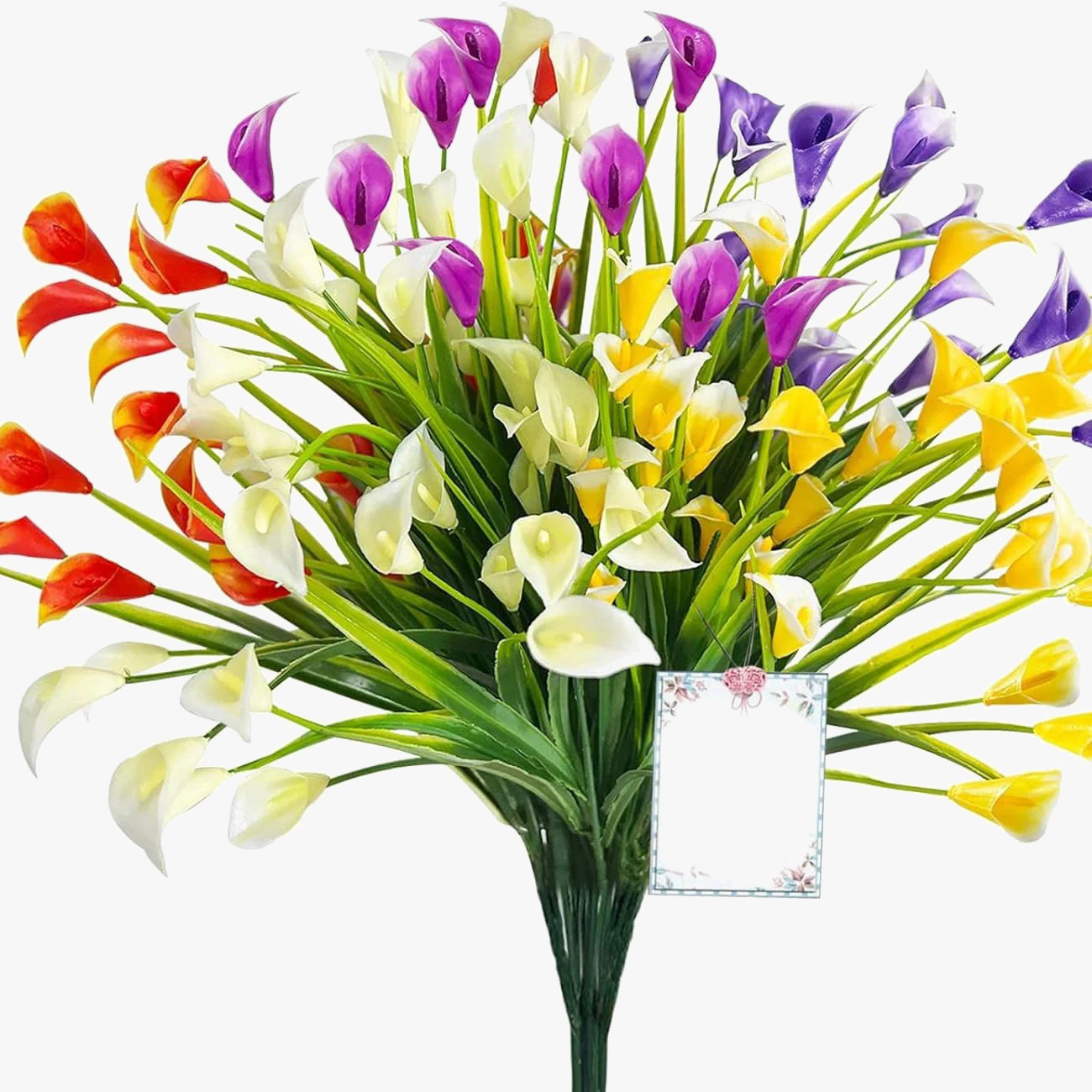 bouquet de lys calla artificiels pour décoration intérieure et extérieure