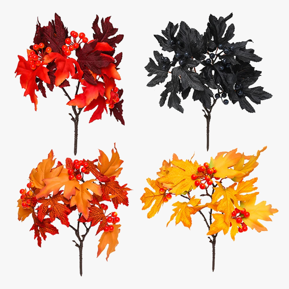 branche de feuilles d'érable artificielles pour décoration automnale
