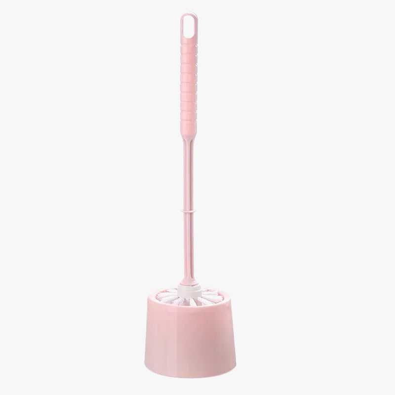 Brosse de toilette avec support et poils souples pour nettoyage rapide