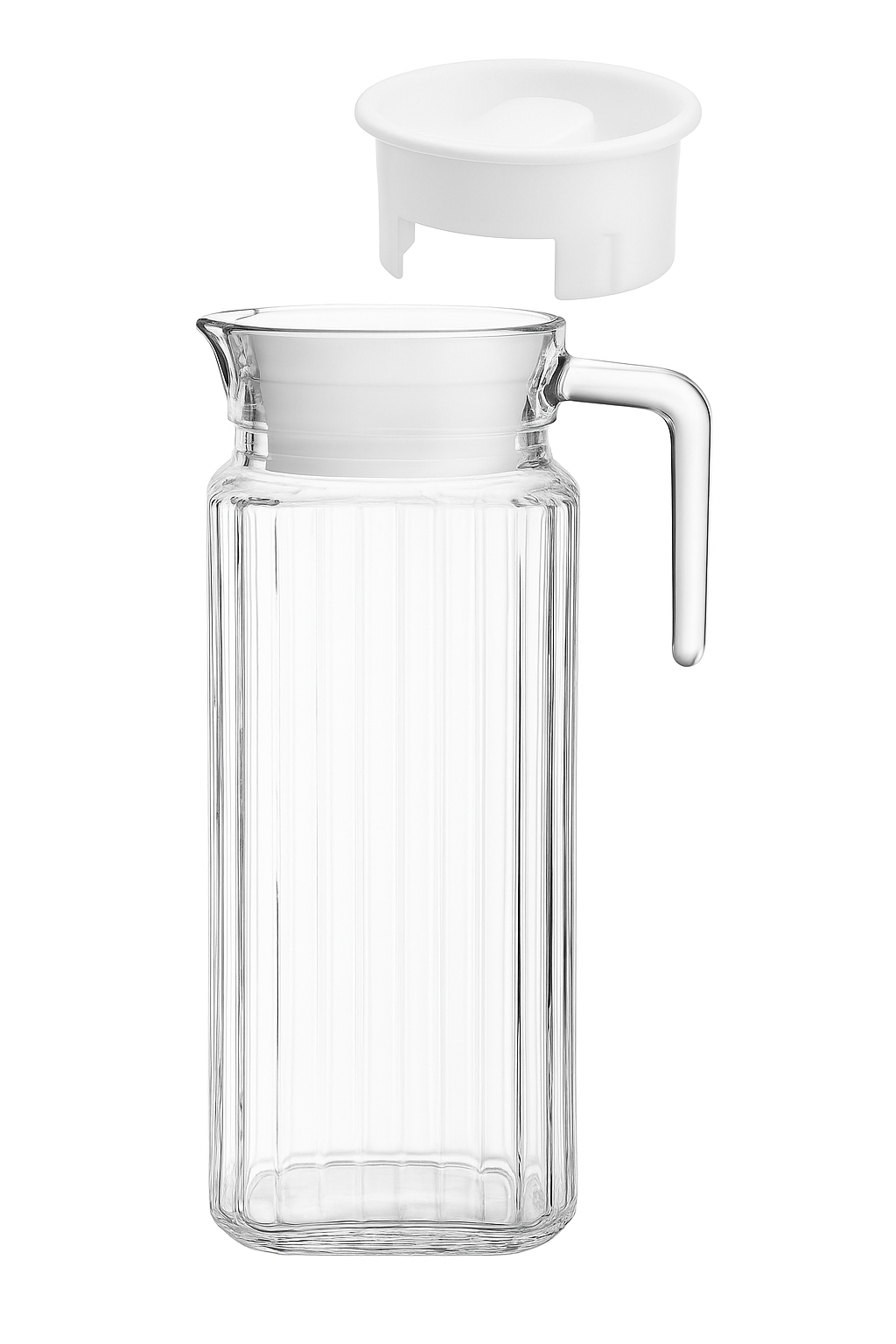 Carafe en verre avec couvercle pour boissons fraîches