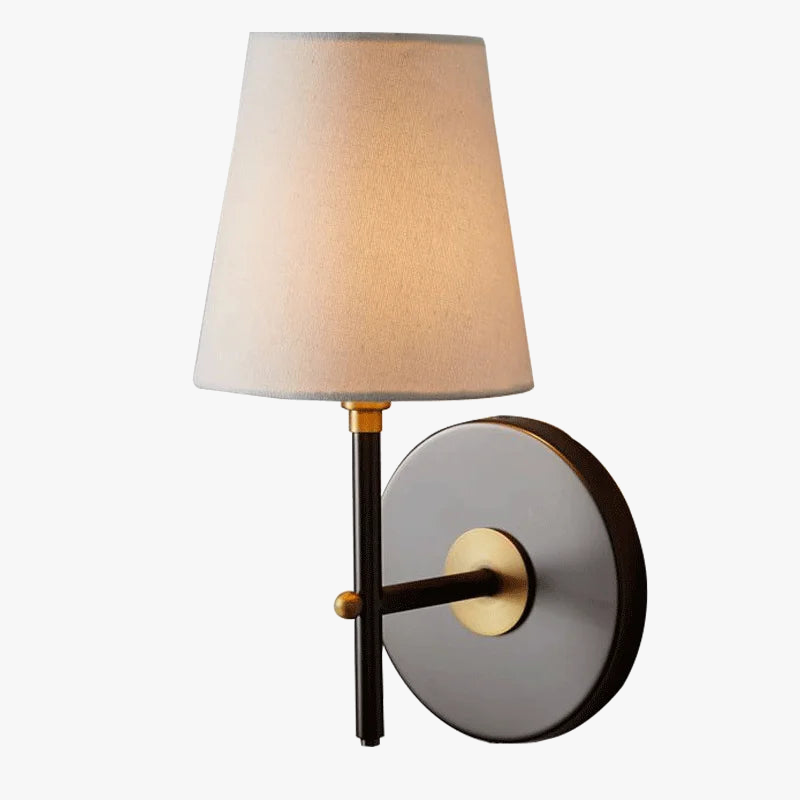 Éclairage intérieur Applique du milieu du siècle Luminaire intérieur Forme de lampe en tissu pour chambre à coucher Salon Table de chevet Décoration d'intérieur Applique murale
