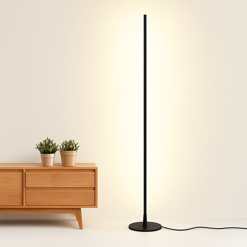 Colonne lampadaire LED lampe sur pied moderne lampadaires simples pour salon Foyer à côté de la lampe 18W luminaire de sol à intensité variable