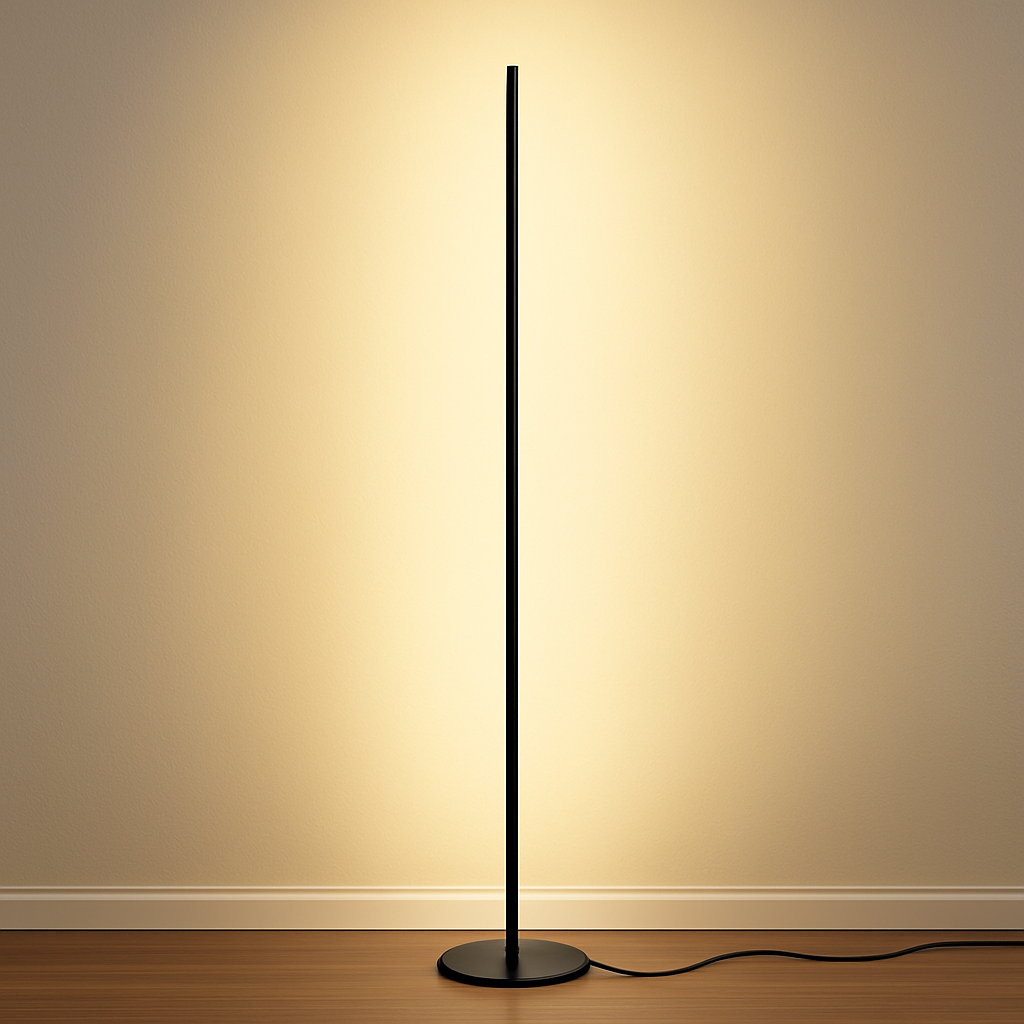 Colonne lampadaire LED lampe sur pied moderne lampadaires simples pour salon Foyer à côté de la lampe 18W luminaire de sol à intensité variable - vue 5 sur 6