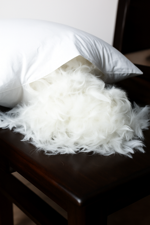 coussin décoratif en duvet d'oie en coton doux