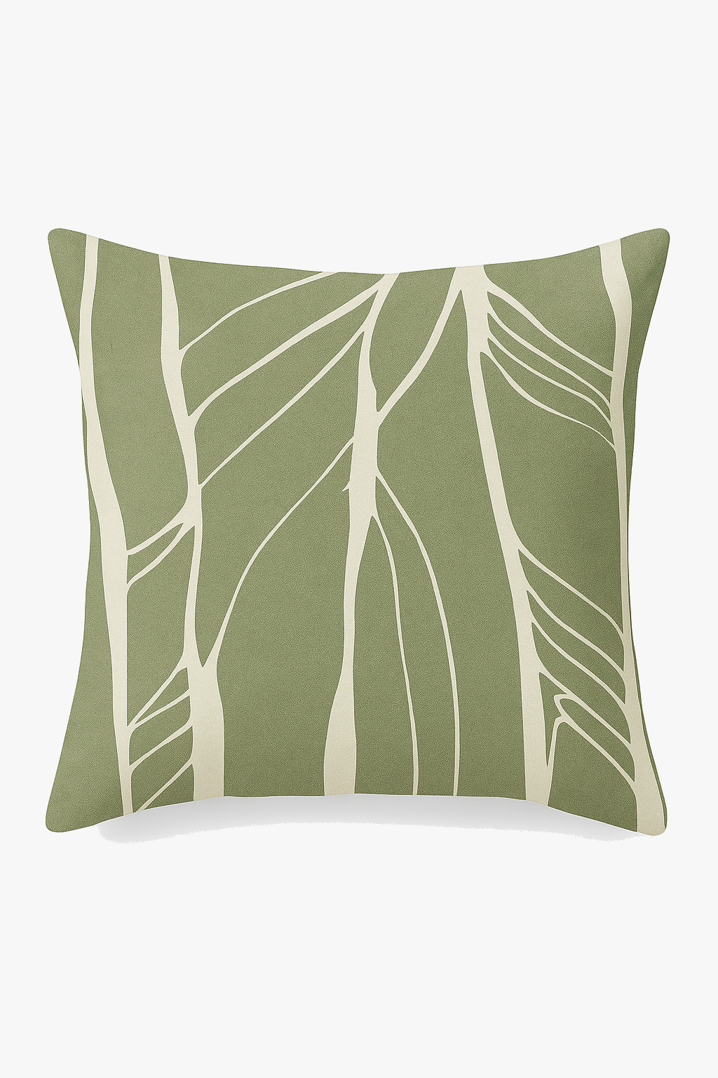 coussin décoratif à motif végétal vert pour canapé