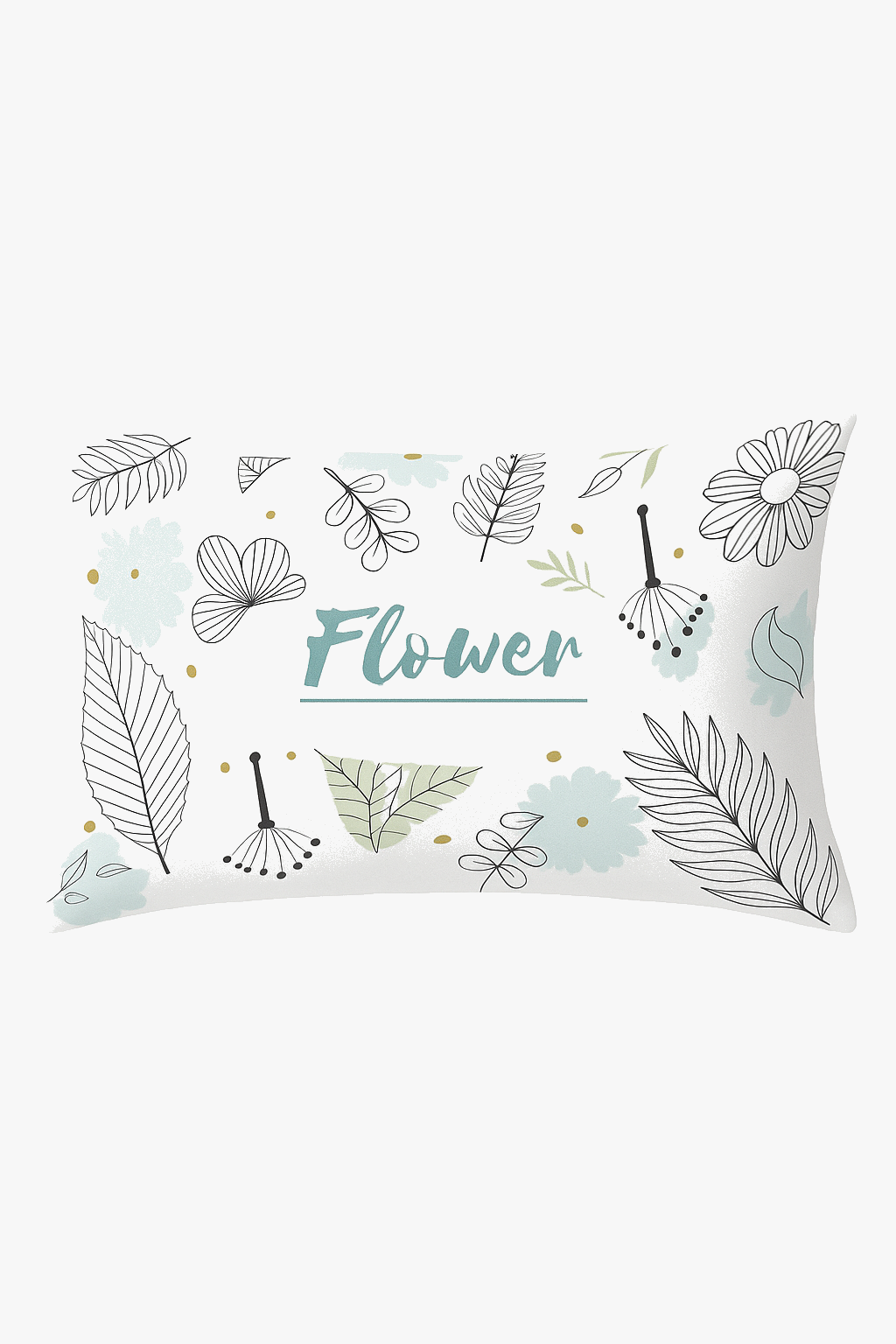 coussin décoratif rectangulaire imprimé plumes 30 x 50 cm