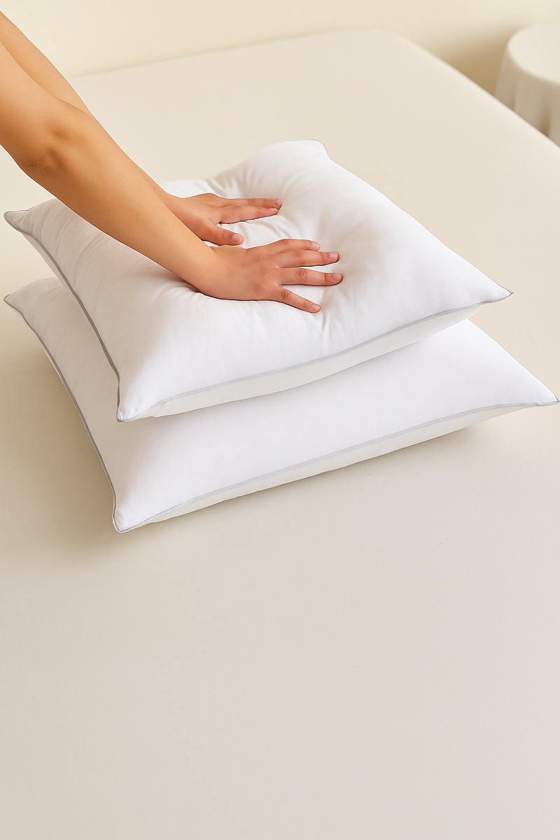coussin en duvet d'oie hypoallergénique pour un confort optimal
