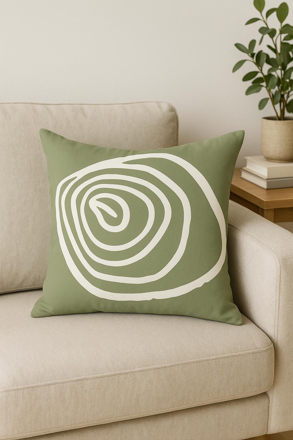 coussin motif plante verte pour décoration intérieure élégante et confortable