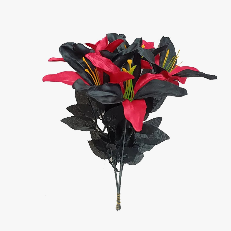 décoration gothique fleur de lys pour halloween et jour des morts