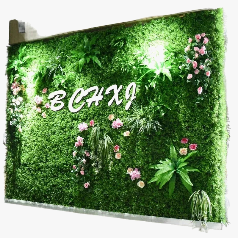 décoration végétale murale verte pour intérieur élégant