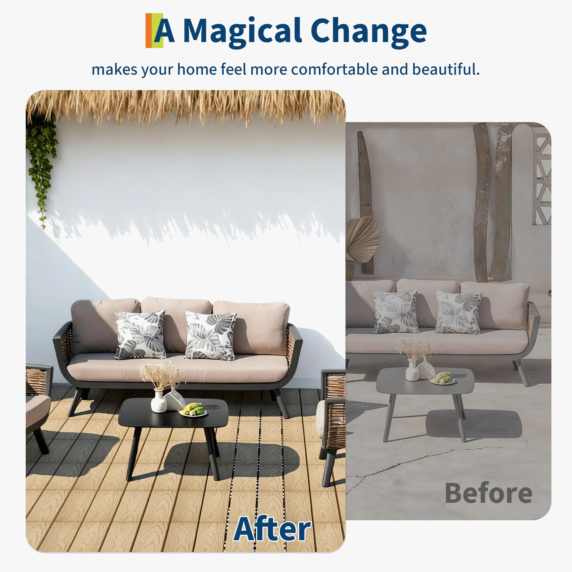 Dalles terrasse clipsables composite 30x30 résistantes extérieur