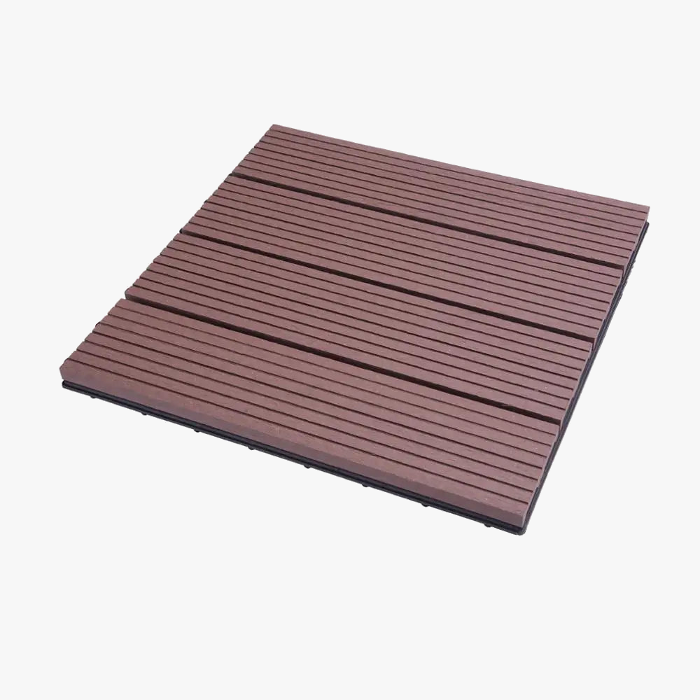 Dalles terrasse composite effet bois clipsables 30x30