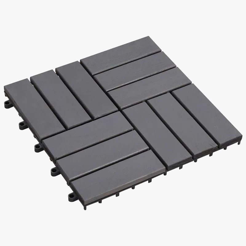 Dalles terrasse emboitables 30x30 style bois extérieur