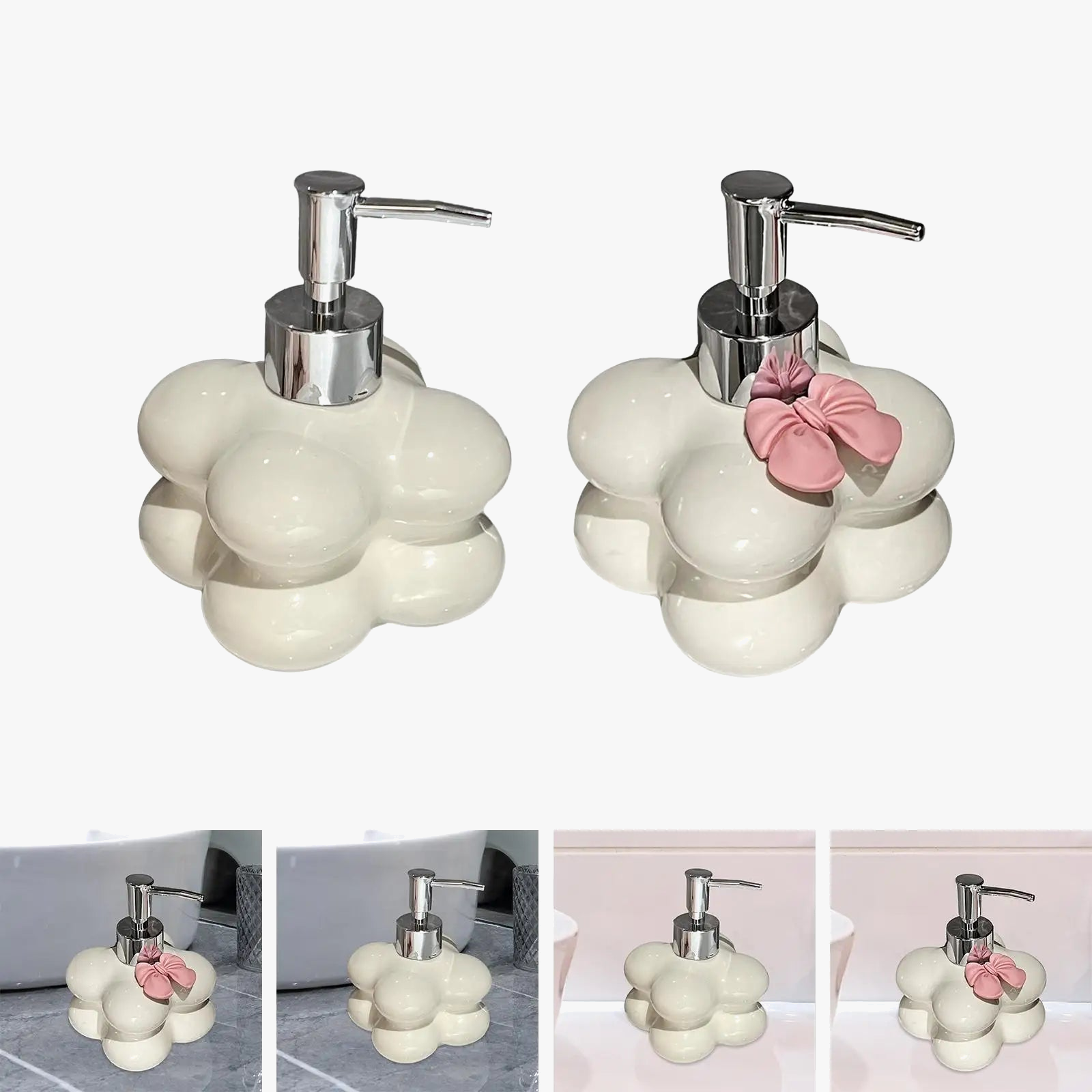 distributeur de gel douche à pompe pour salle de bain