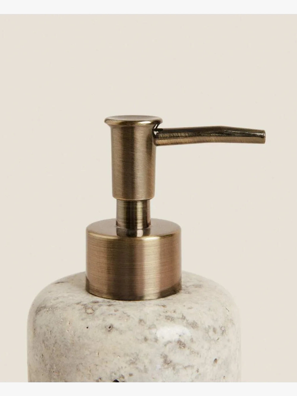 distributeur de liquide rechargeable en marbre travertin naturel