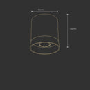 Spot LED en métal cylindrique Nickel