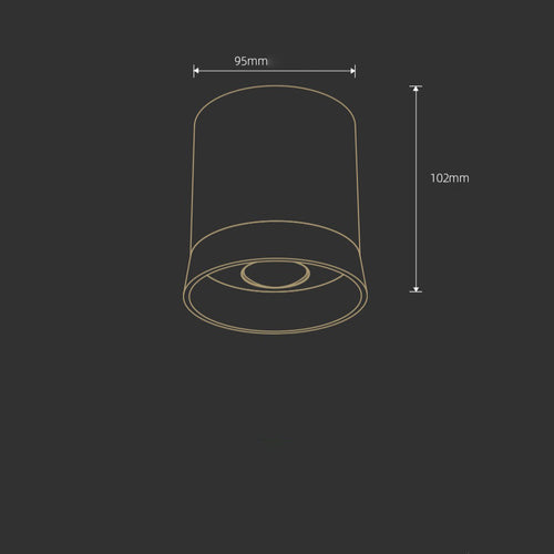 Spot LED en métal cylindrique Nickel