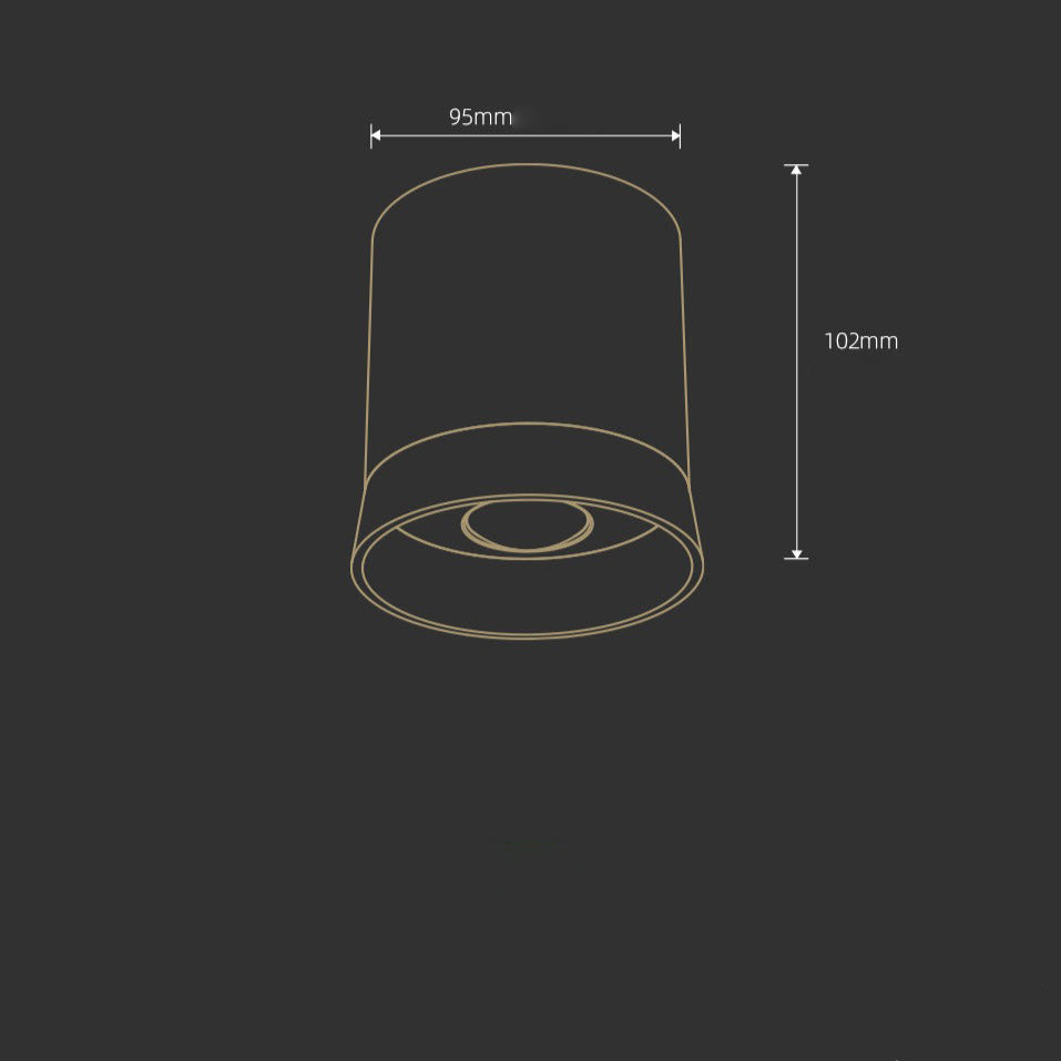 Spot LED en métal cylindrique Nickel - vue 5 sur 5