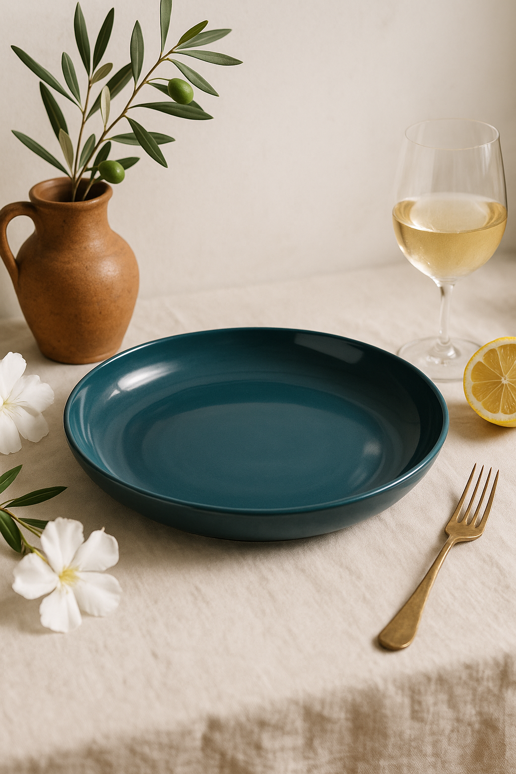 ensemble 4 assiettes creuses plastique incassable motif blé - vue 3 sur 3