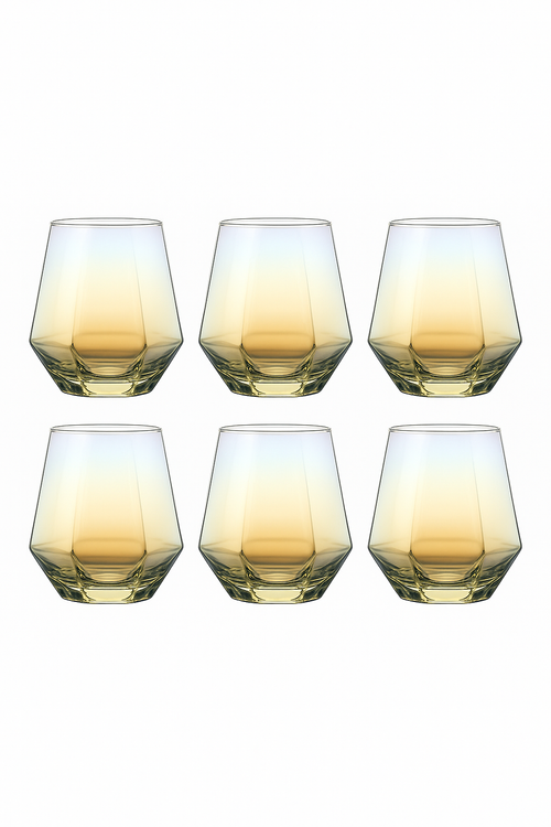 Ensemble 6 verres whisky verre épais relief élégant