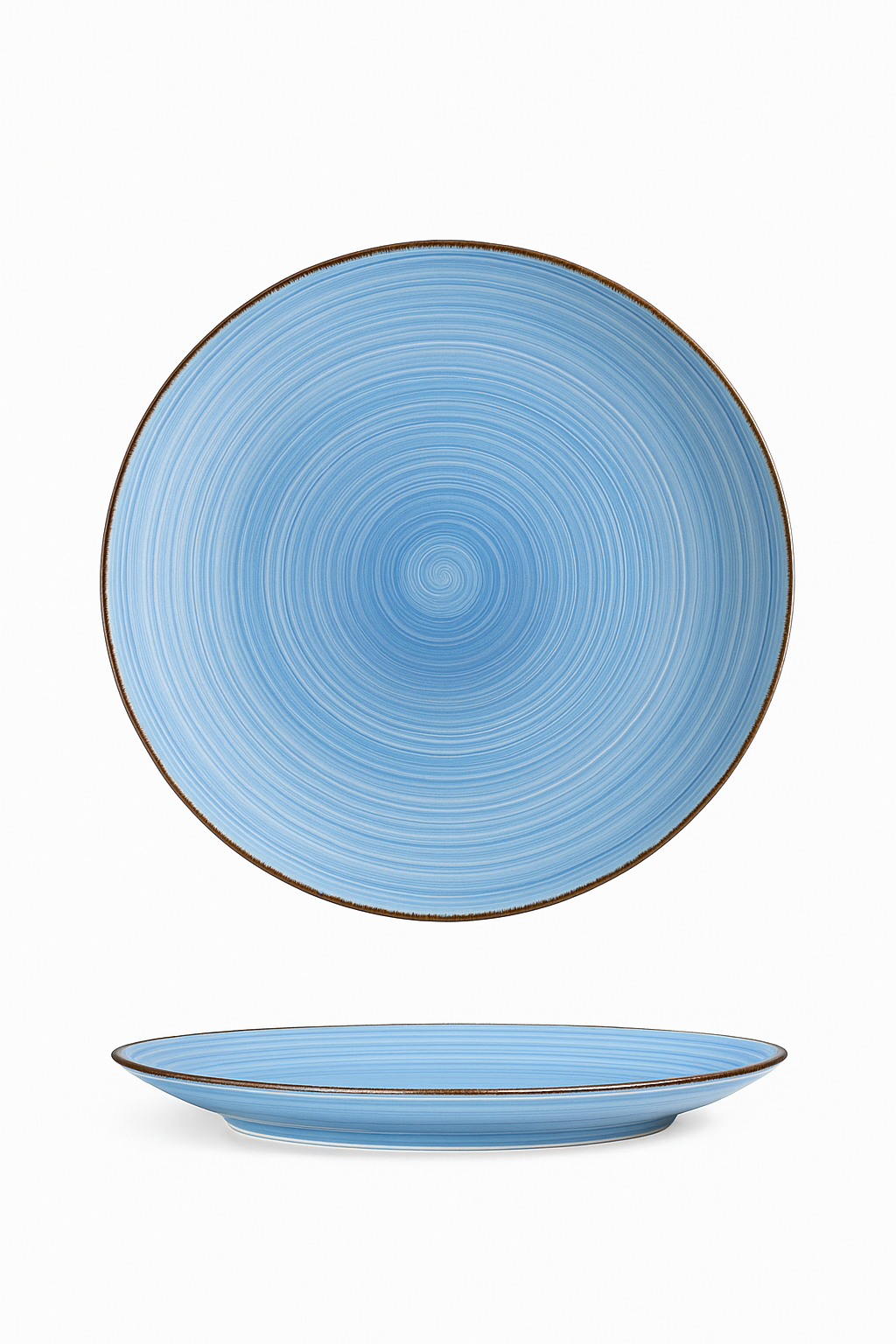 Ensemble assiettes grès motifs géométriques service complet
