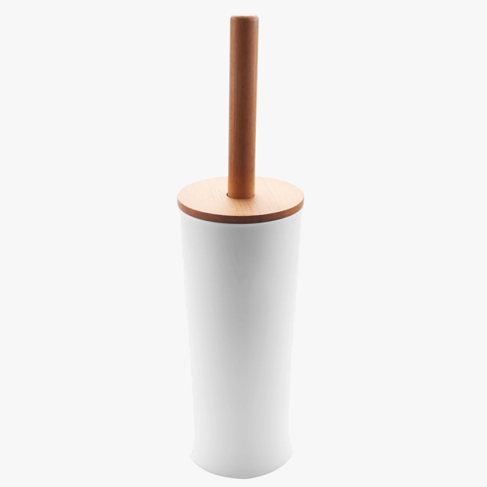ensemble brosse toilette bambou avec support accessoires wc