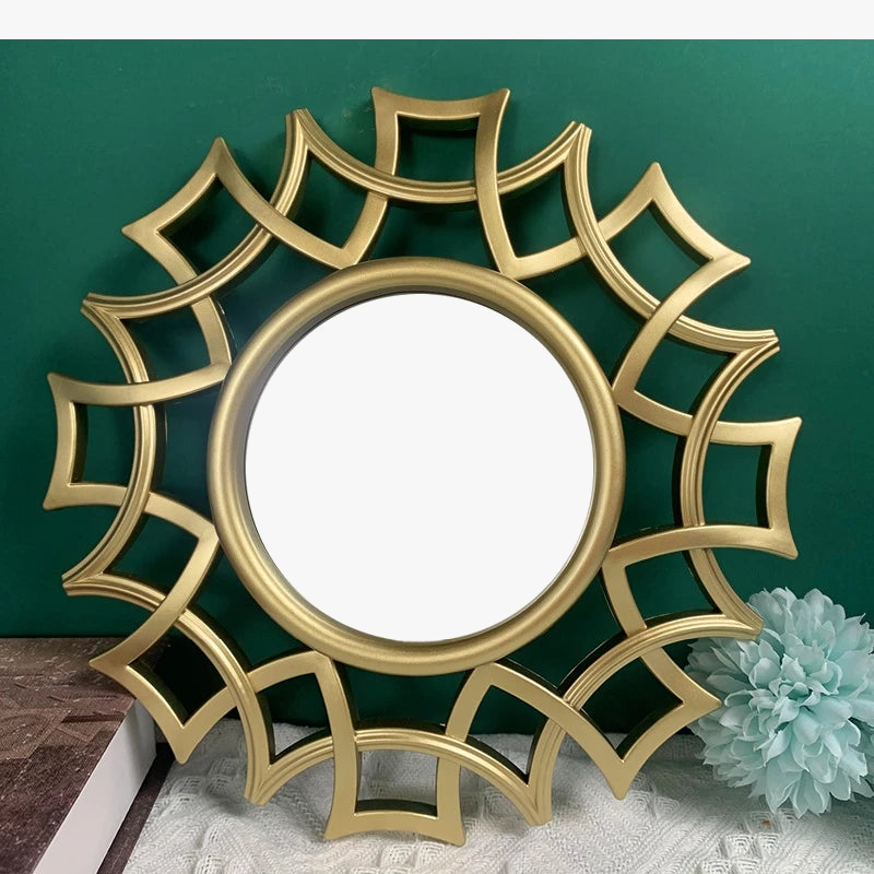 ensemble de décoration murale suspendue avec miroir et suspension géométrique