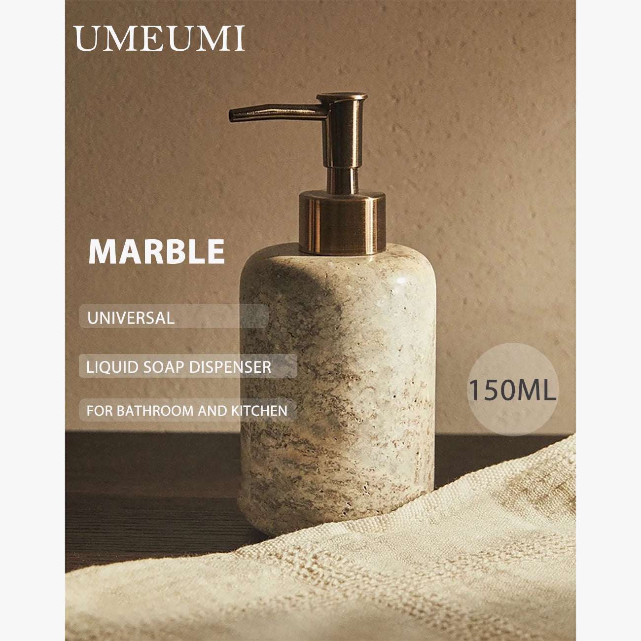 ensemble de salle de bain en marbre naturel et travertin