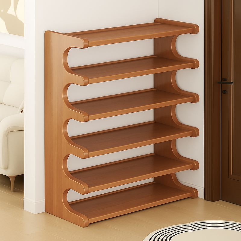 etagere de rangement a chaussures en bois multicouches resistente à lhumidité