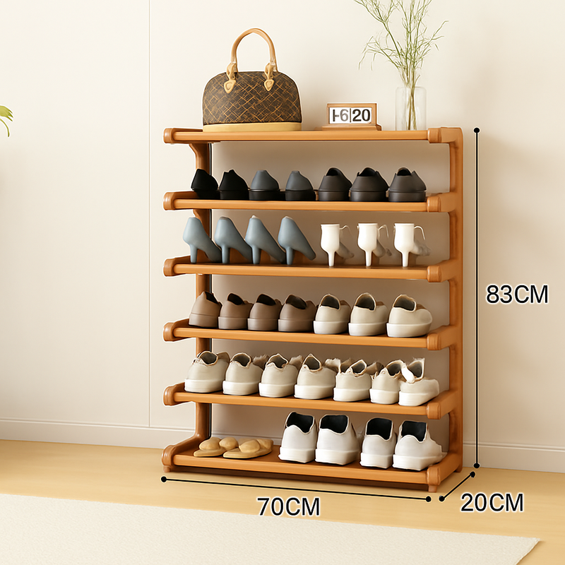 etagere de rangement a chaussures en bois multicouches resistente à lhumidité