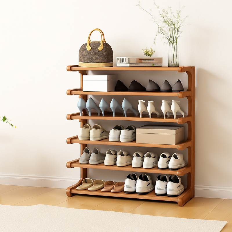 etagere de rangement a chaussures en bois multicouches resistente à lhumidité