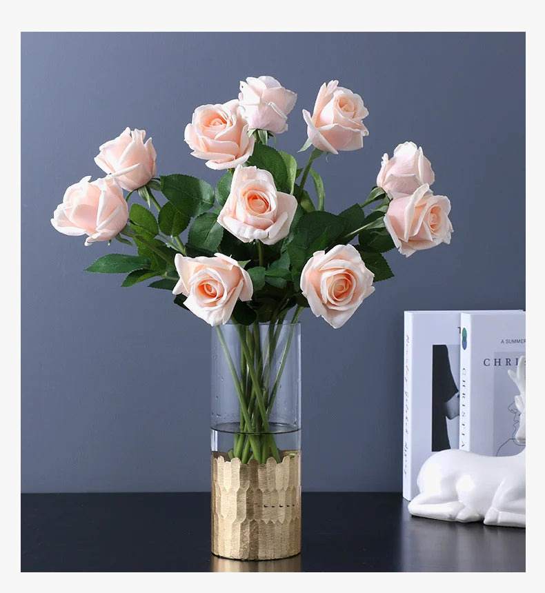 fleur de rose artificielle en latex pour mariage décoration et événements