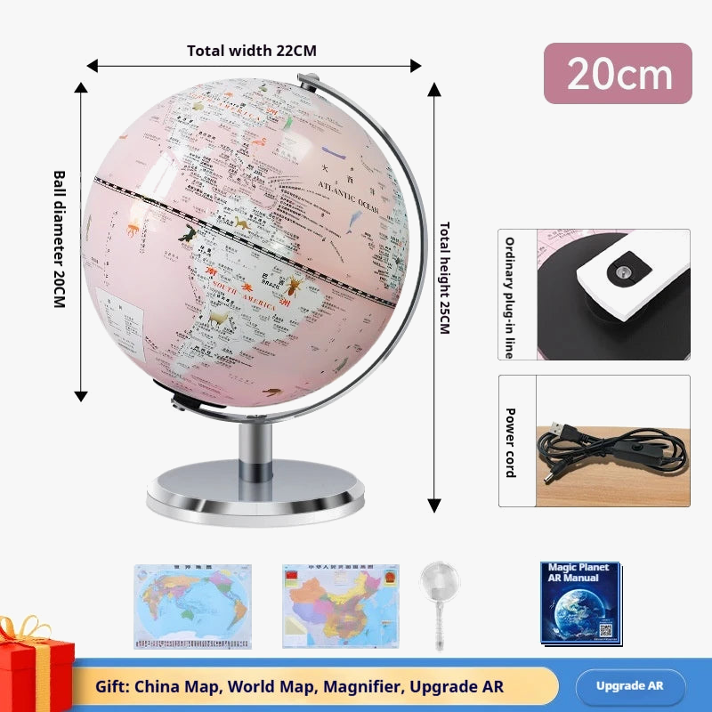 globe terrestre intelligent rotatif avec carte géographique décoratif éducatif