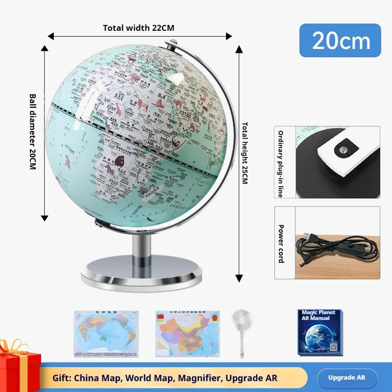 globe terrestre intelligent rotatif avec carte géographique décoratif éducatif