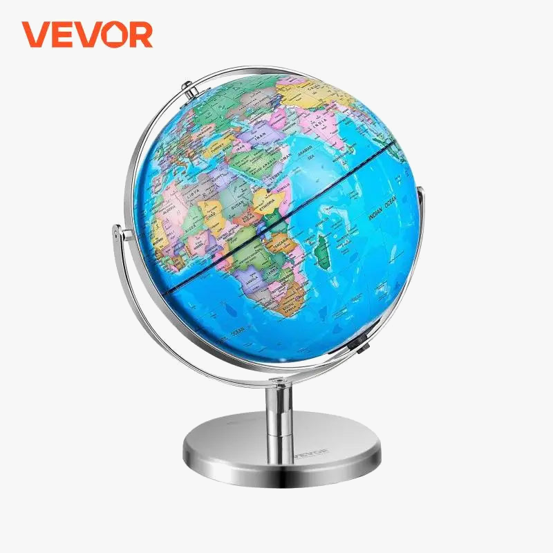 globe terrestre rotatif éducatif avec support en abs pour enfants