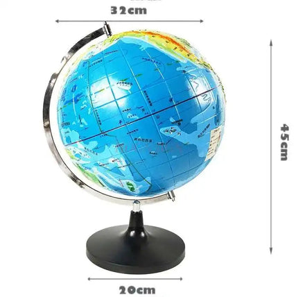 globe topographique tridimensionnel décoratif pour apprendre et explorer