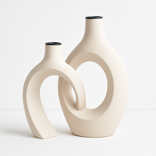 grand vase décoratif en céramique pour un intérieur moderne et élégant