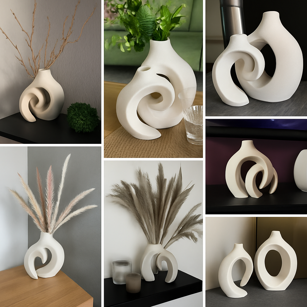 grand vase décoratif en céramique pour un intérieur moderne et élégant - vue 8 sur 12