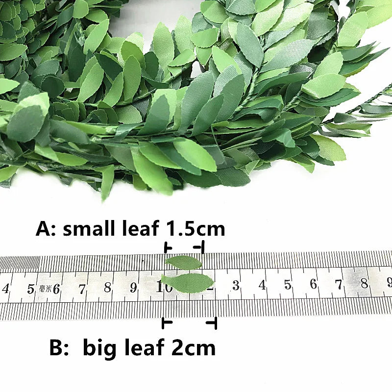 guirlande de feuilles artificielles pour décoration mariage et maison