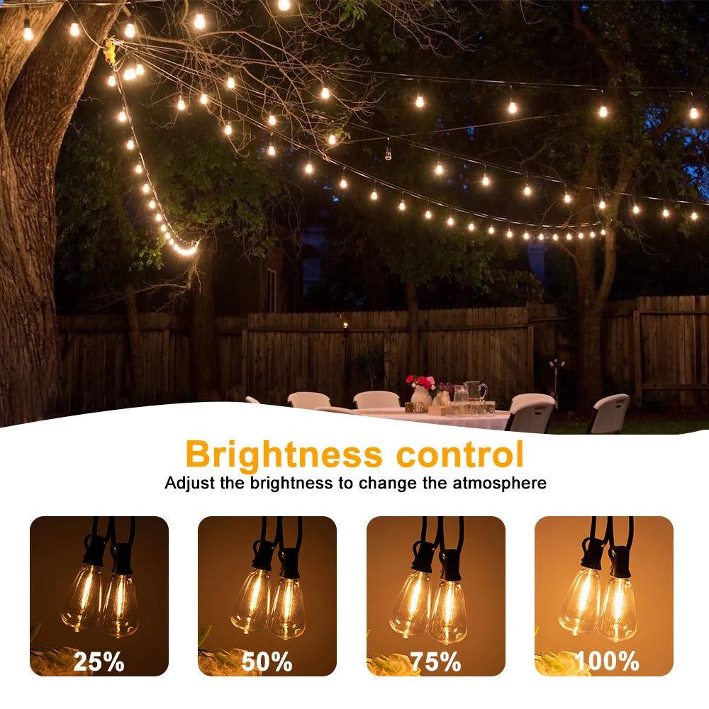 guirlande lumineuse extérieure à led pour jardin et balcon