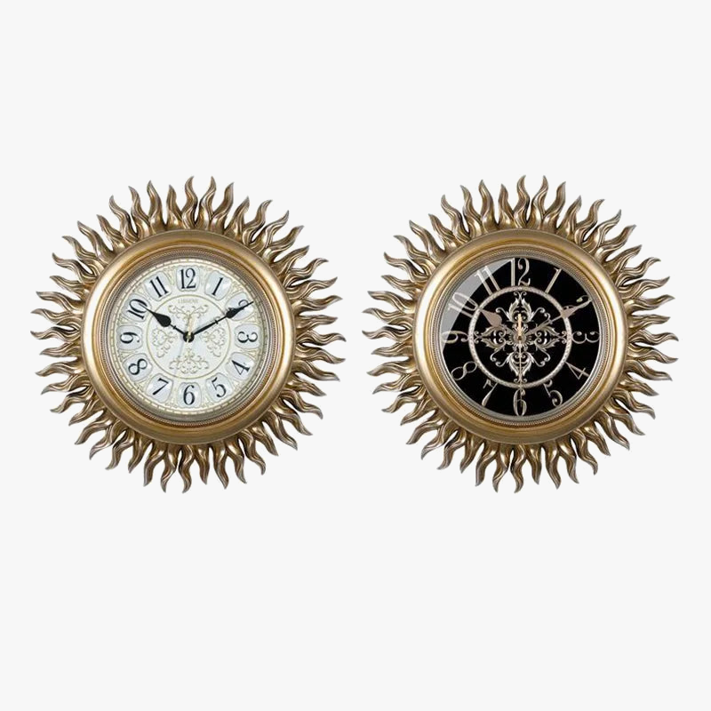 horloge murale européenne vintage silencieuse pour décoration élégante