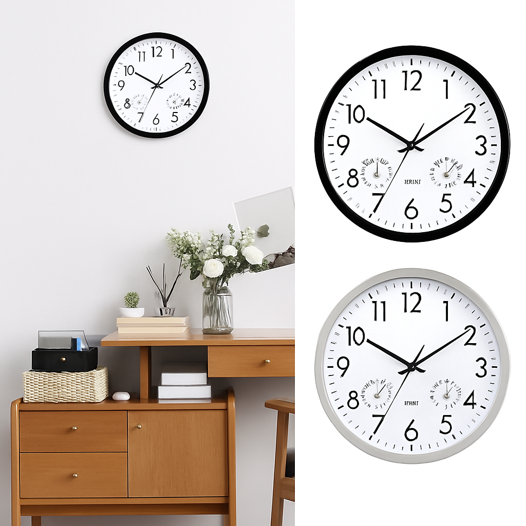 horloge murale extérieure étanche avec affichage température et humidité