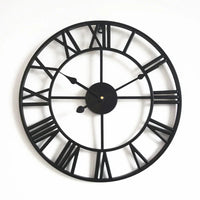 horloge murale moderne 3D rétro avec chiffres romains décoration intérieure
