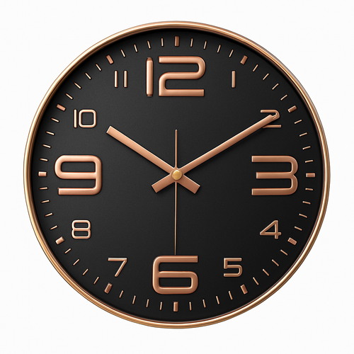 Horloge murale ronde design avec chiffres colorés 30cm Brief