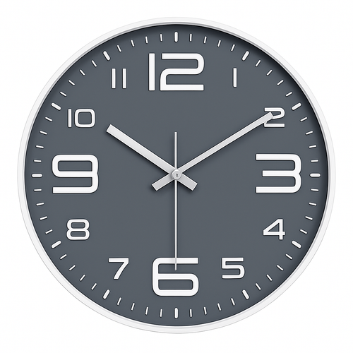 Horloge murale ronde design avec chiffres colorés 30cm Brief