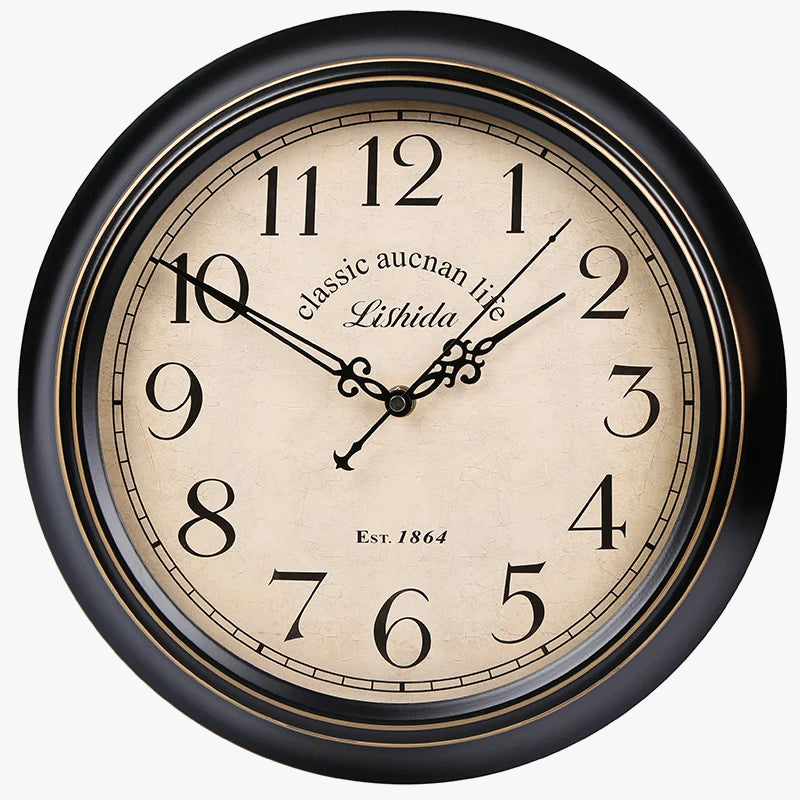 horloge murale silencieuse rétro style shabby chic décoration intérieure