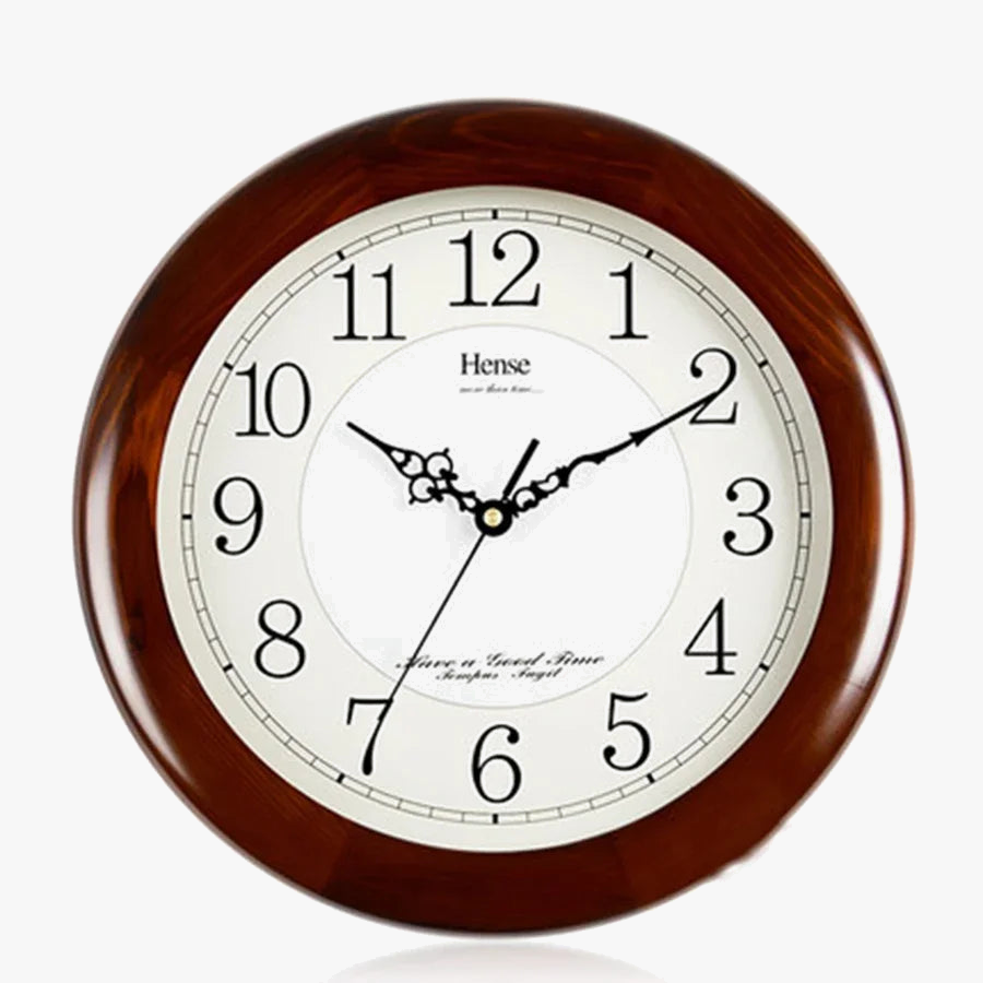 horloge murale vintage en bois design moderne silencieuse décoration intérieure